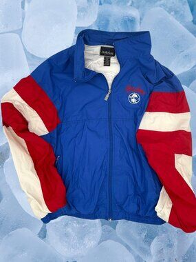 Vintage Richard Petty Windbreaker Jacket Holloway Size XXL Authentic Blue Racing